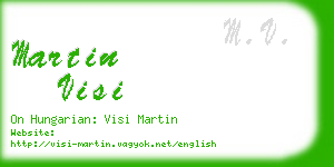 martin visi business card